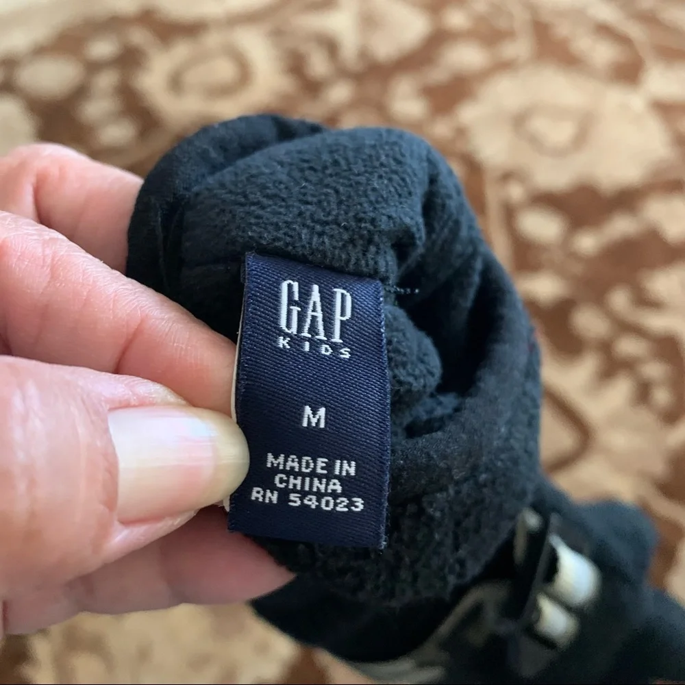 Gap Kids Black Fleece Gloves M